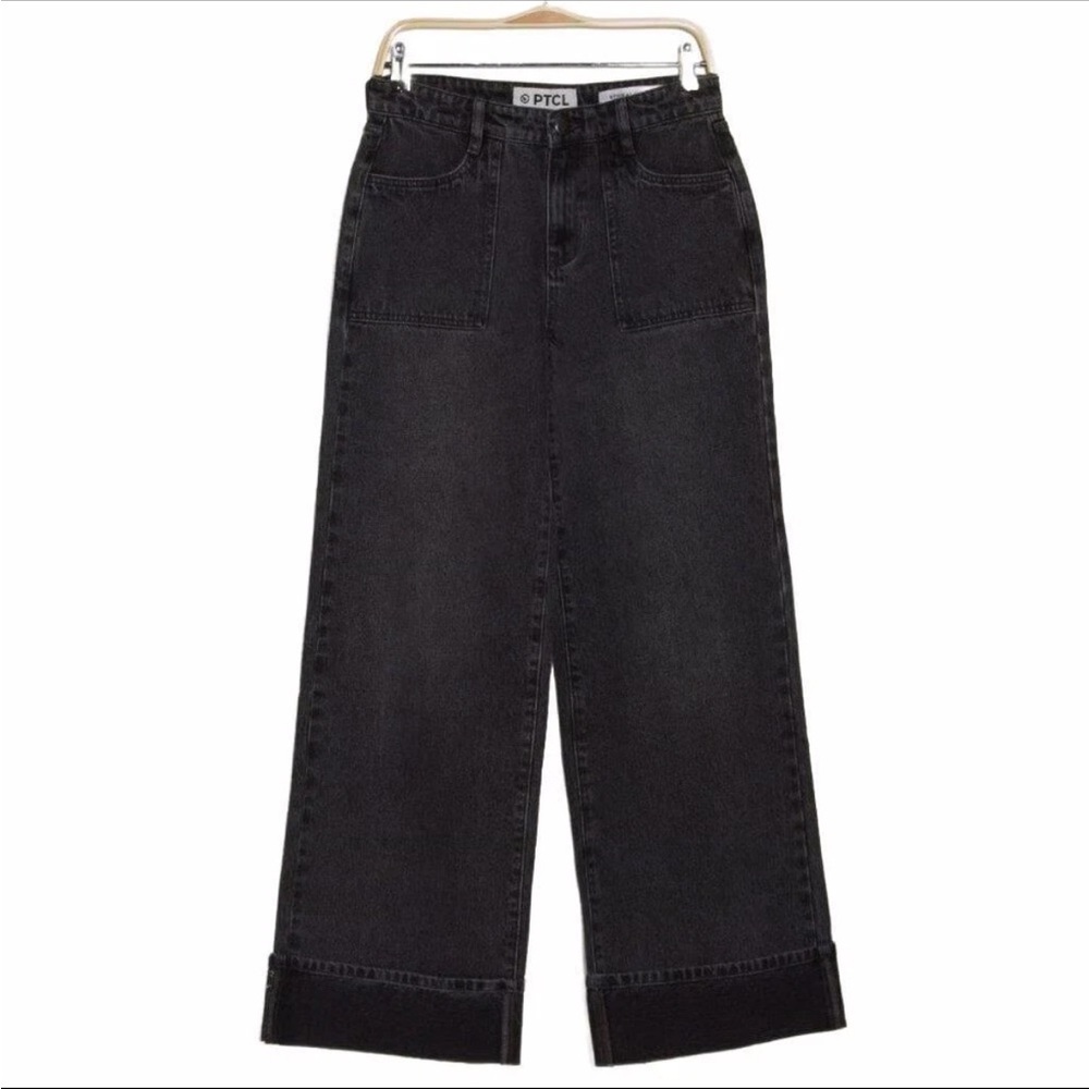 NEW! PTCL Wide Leg Women's Black Jeans